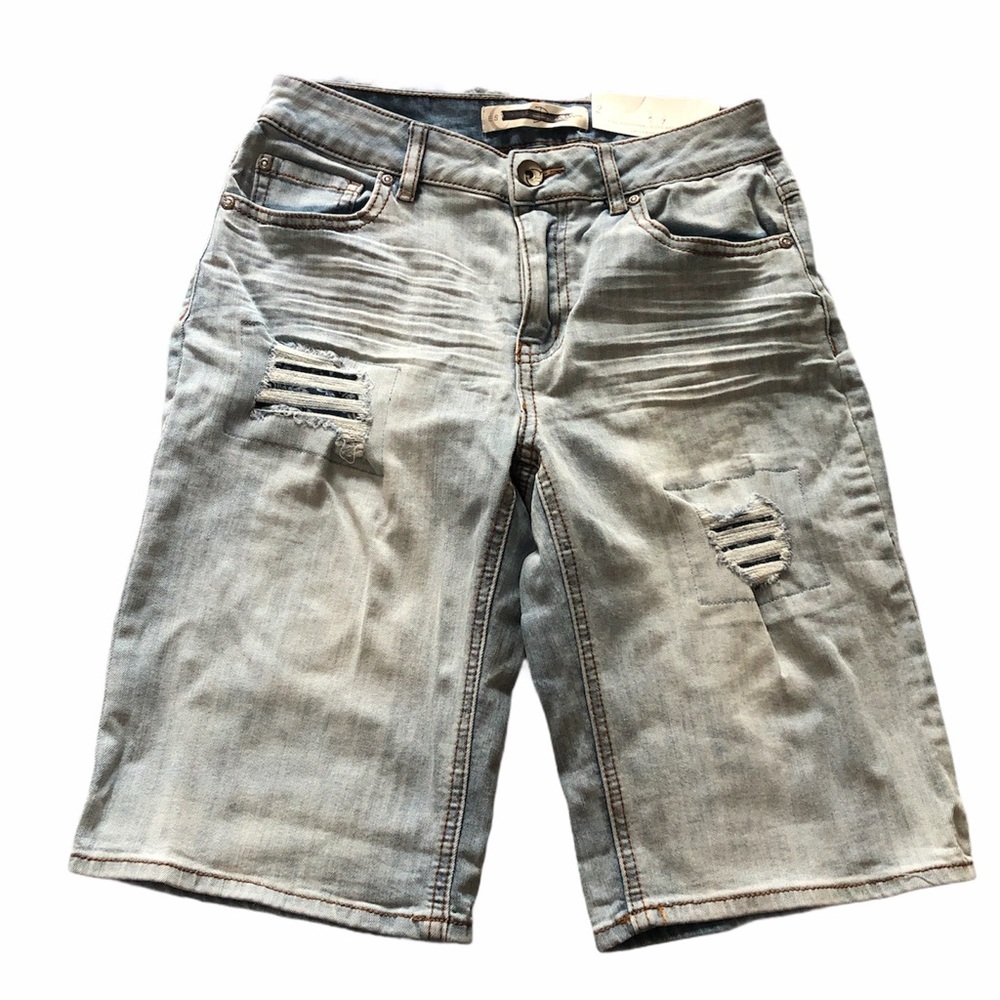 Est 1946 Denim High Rise Distressed Shorts Sz 2